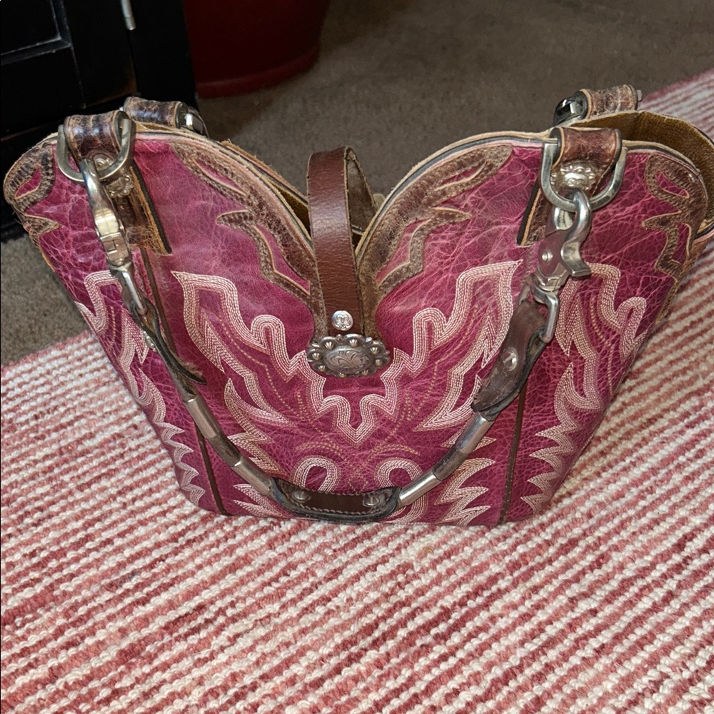 Western Style Pink and Brown Women's Bag TLC - Picture 6 of 13